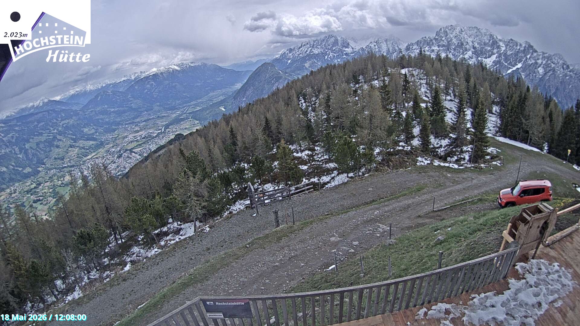 Archiv Foto Webcam Sicht von der Hochsteinhütte auf 2057 Meter