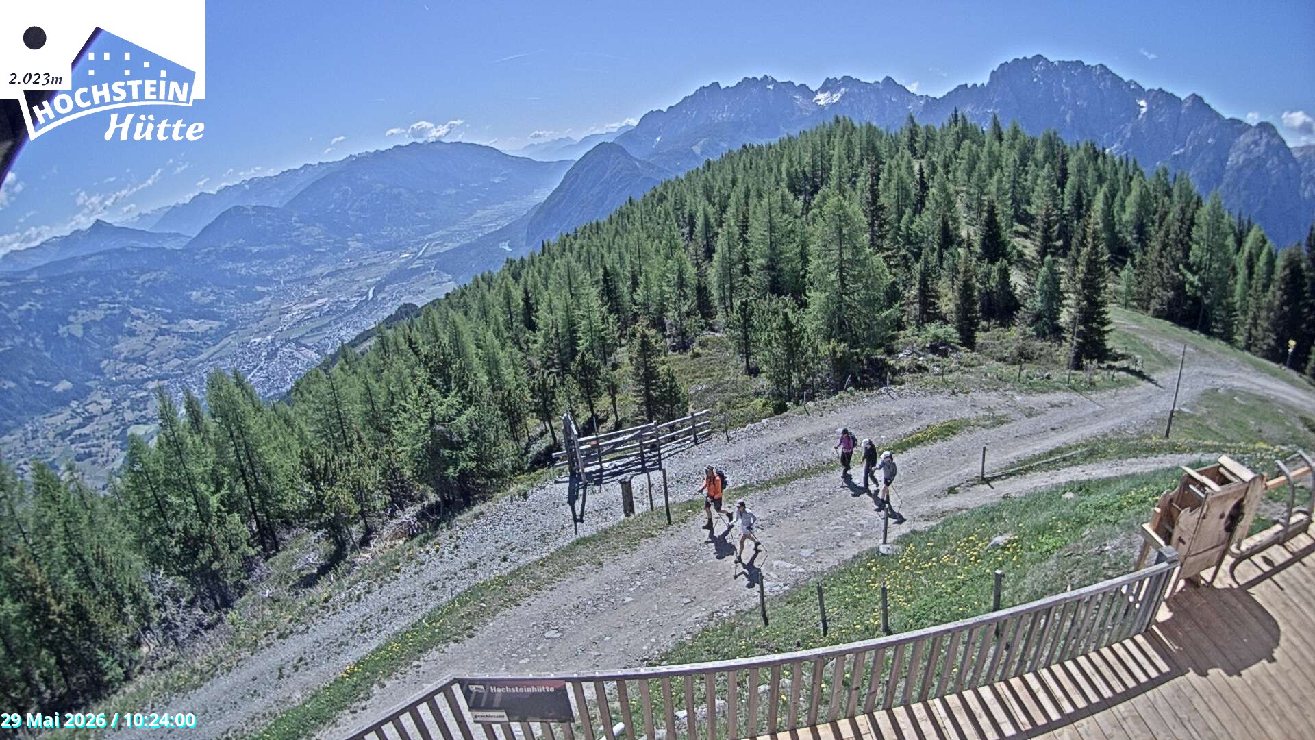 Archiv Foto Webcam Sicht von der Hochsteinhütte auf 2057 Meter