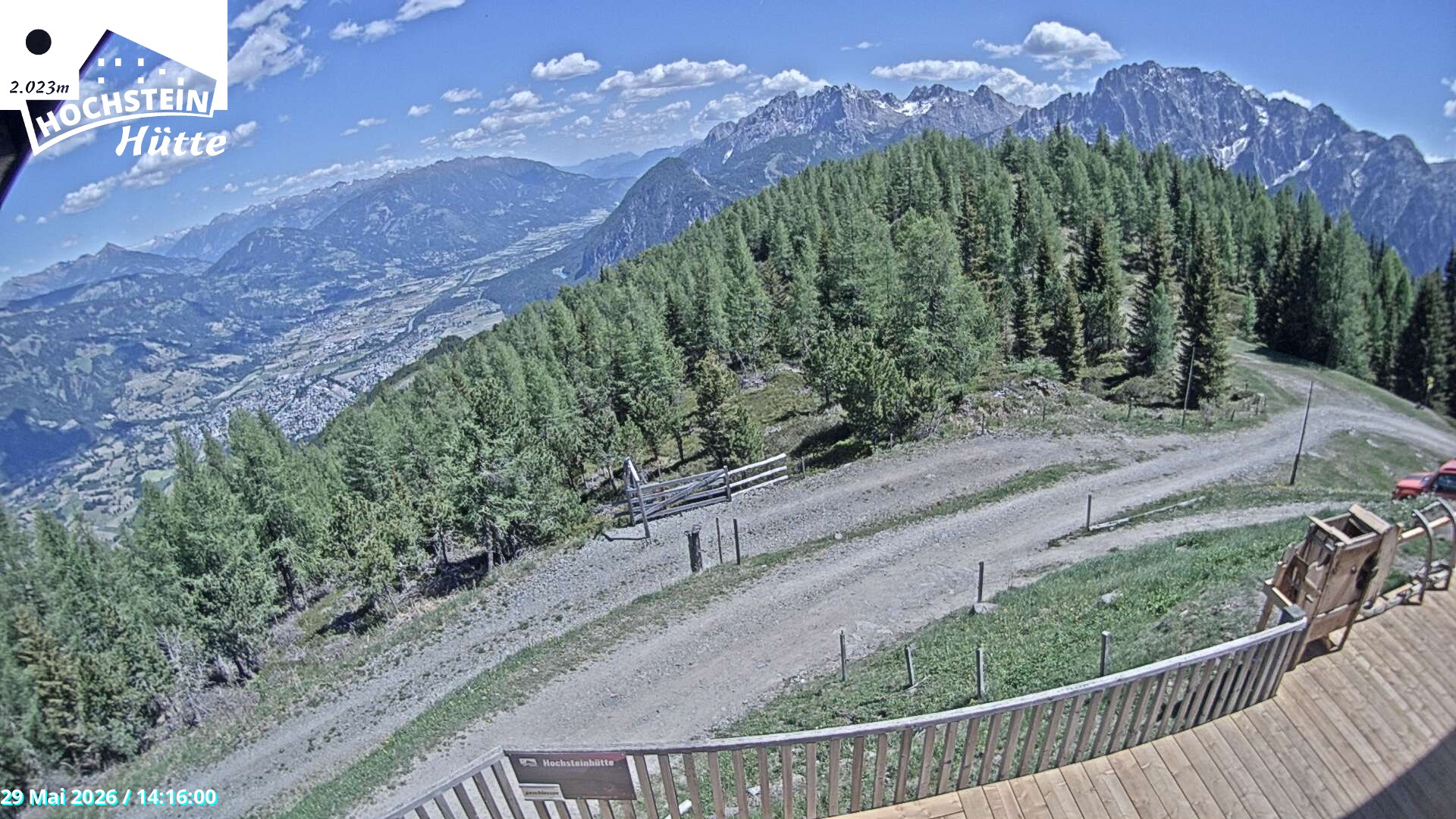 Archiv Foto Webcam Sicht von der Hochsteinhütte auf 2057 Meter