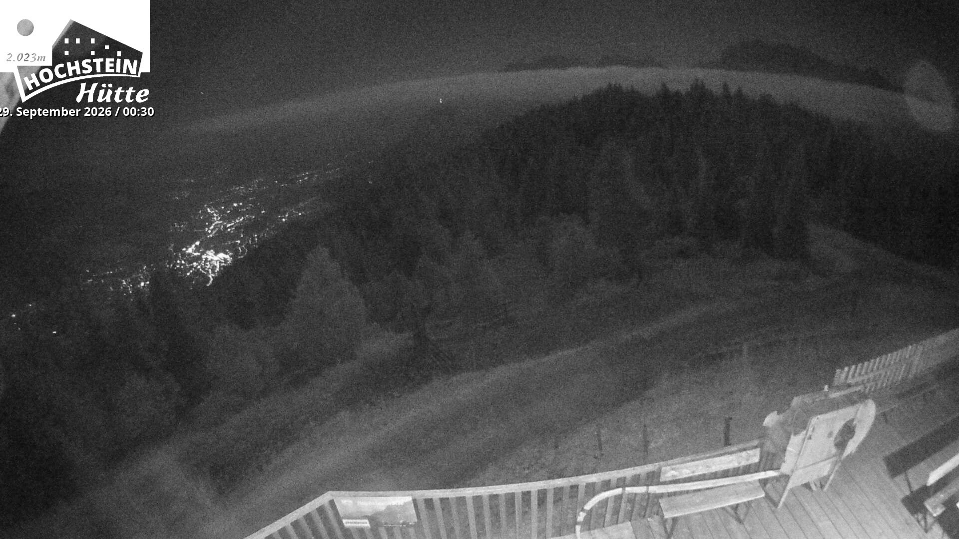 Archiv Foto Webcam Sicht von der Hochsteinhütte auf 2057 Meter