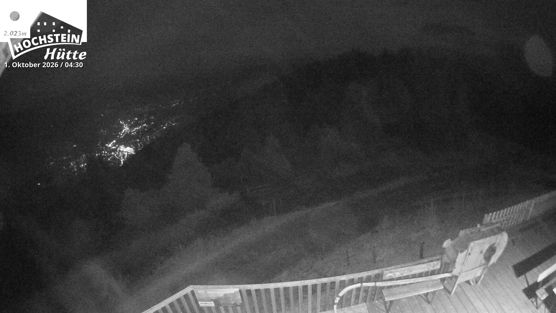 Archiv Foto Webcam Sicht von der Hochsteinhütte auf 2057 Meter