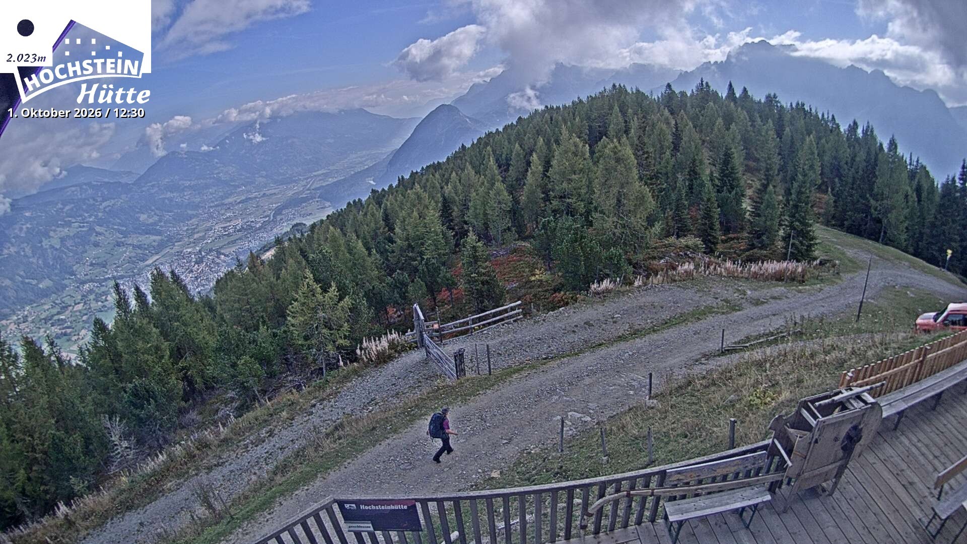 Archiv Foto Webcam Sicht von der Hochsteinhütte auf 2057 Meter