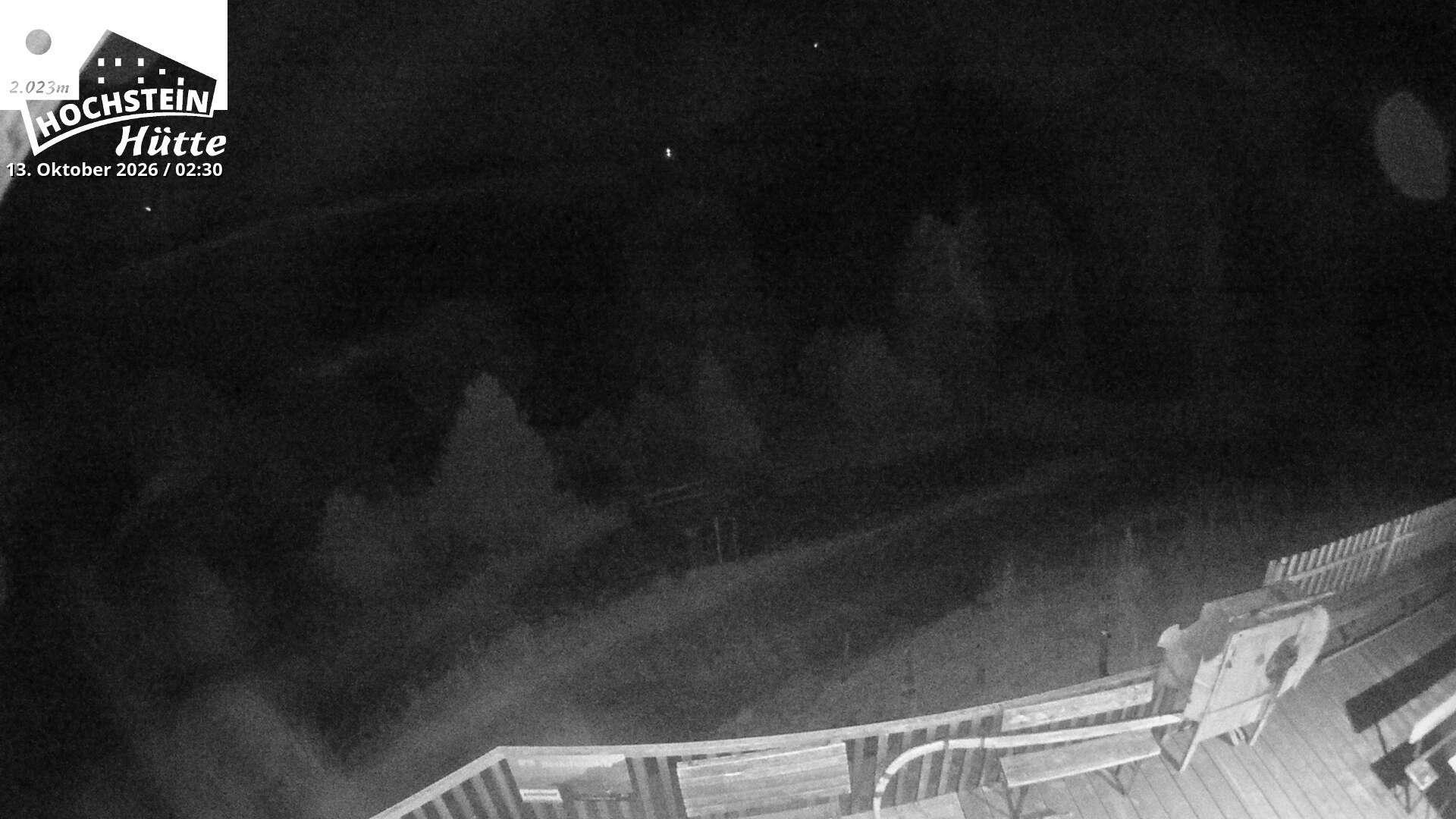 Archiv Foto Webcam Sicht von der Hochsteinhütte auf 2057 Meter