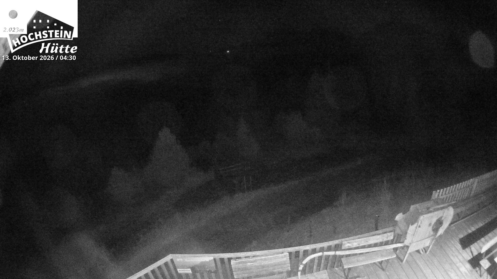 Archiv Foto Webcam Sicht von der Hochsteinhütte auf 2057 Meter