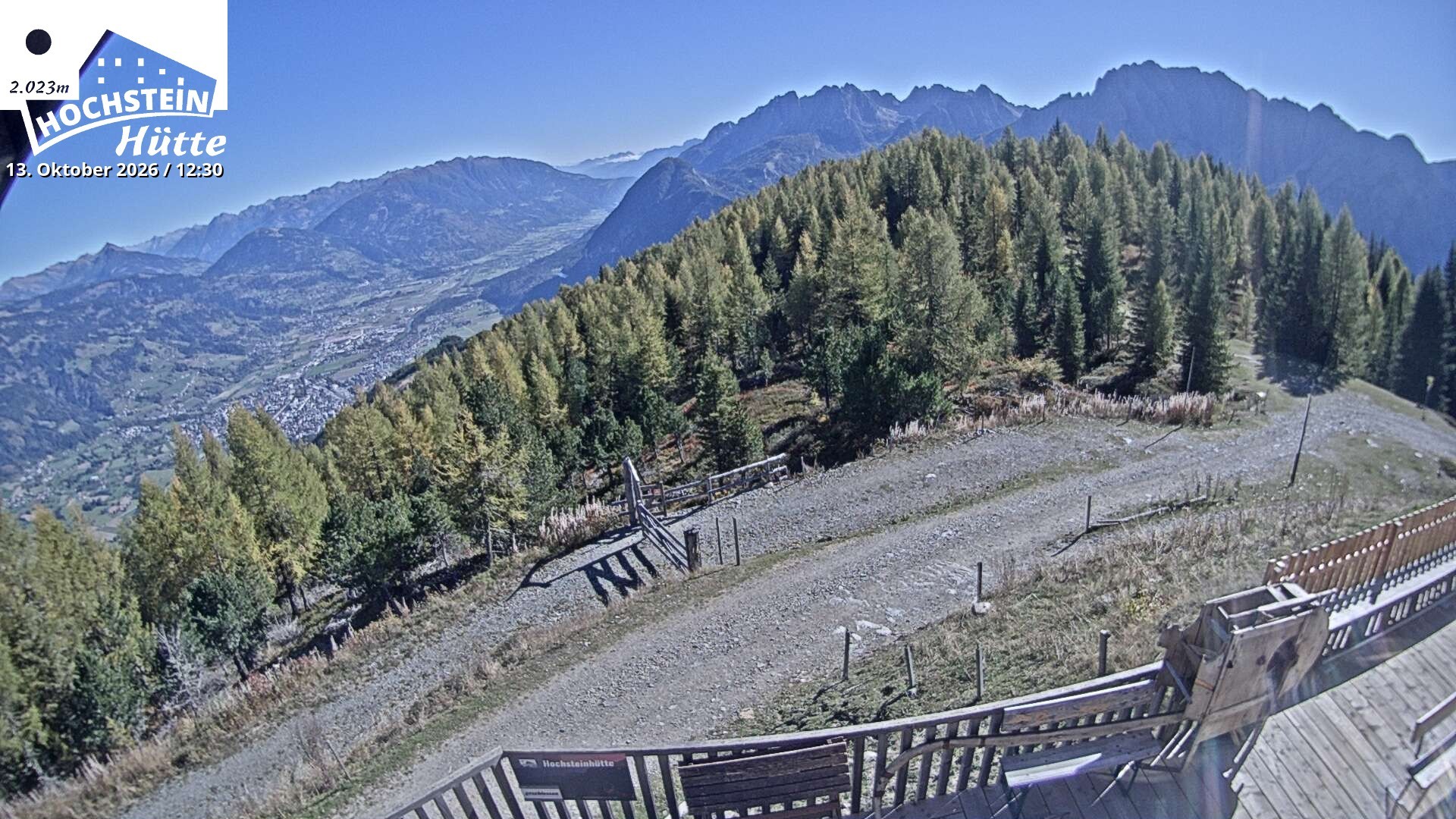 Archiv Foto Webcam Sicht von der Hochsteinhütte auf 2057 Meter