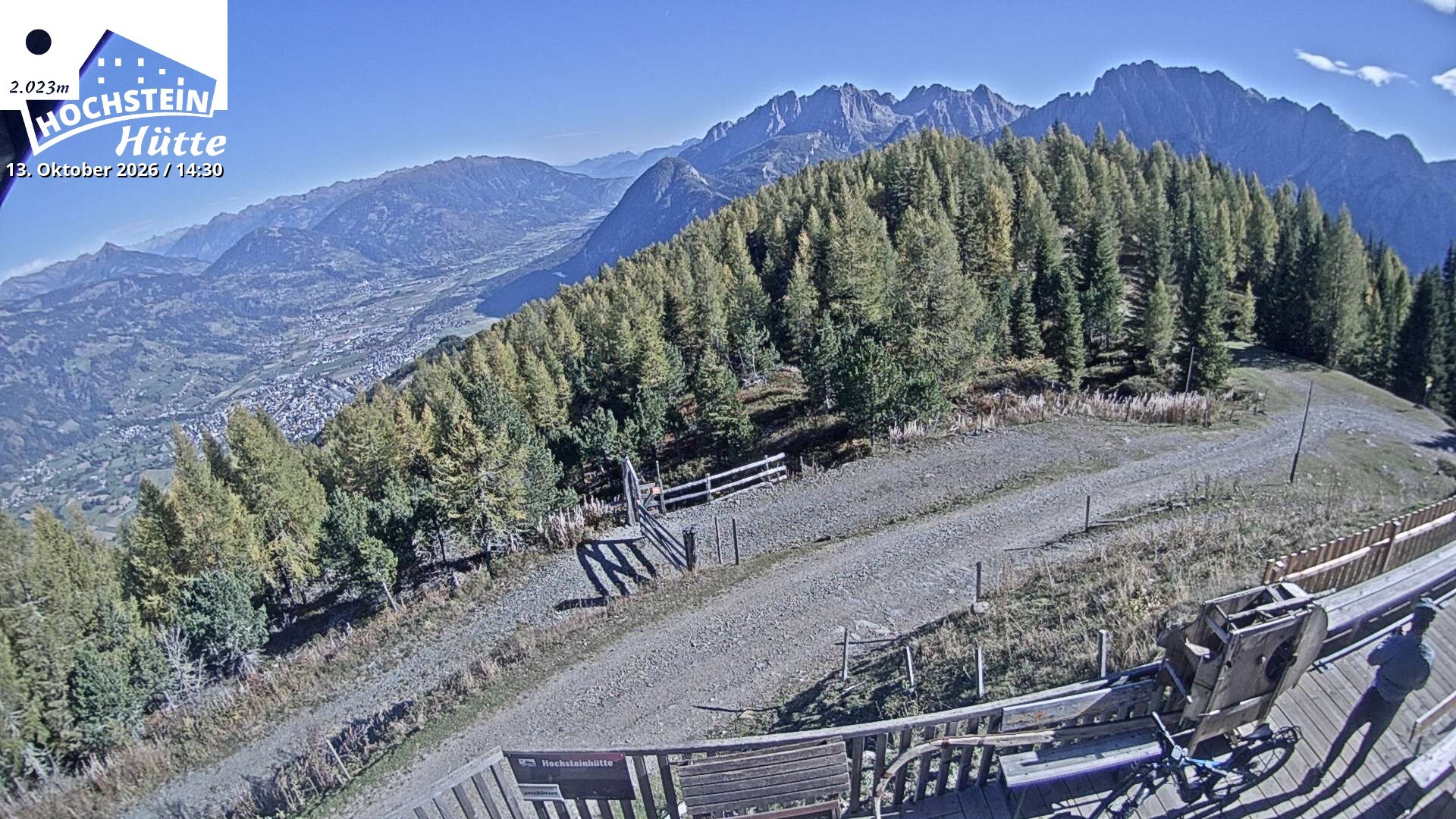 Archiv Foto Webcam Sicht von der Hochsteinhütte auf 2057 Meter