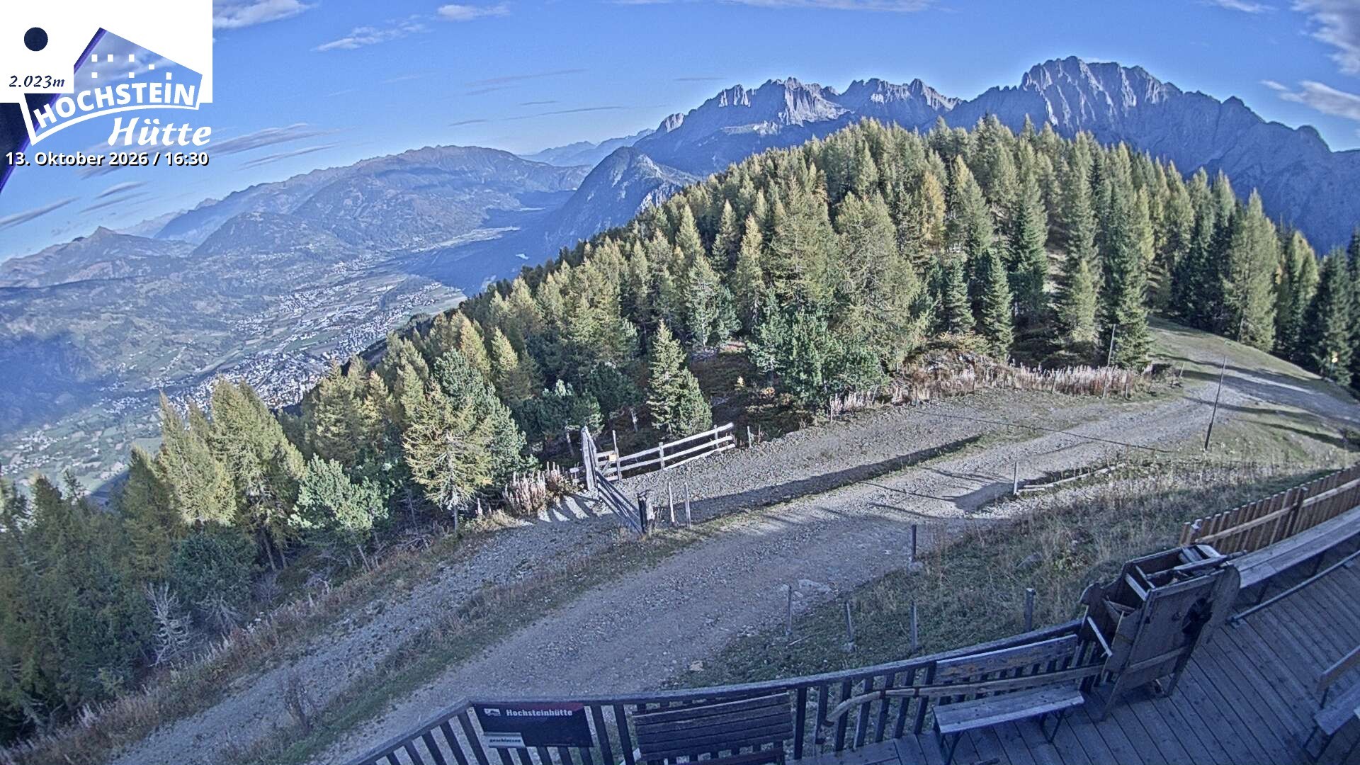 Archiv Foto Webcam Sicht von der Hochsteinhütte auf 2057 Meter