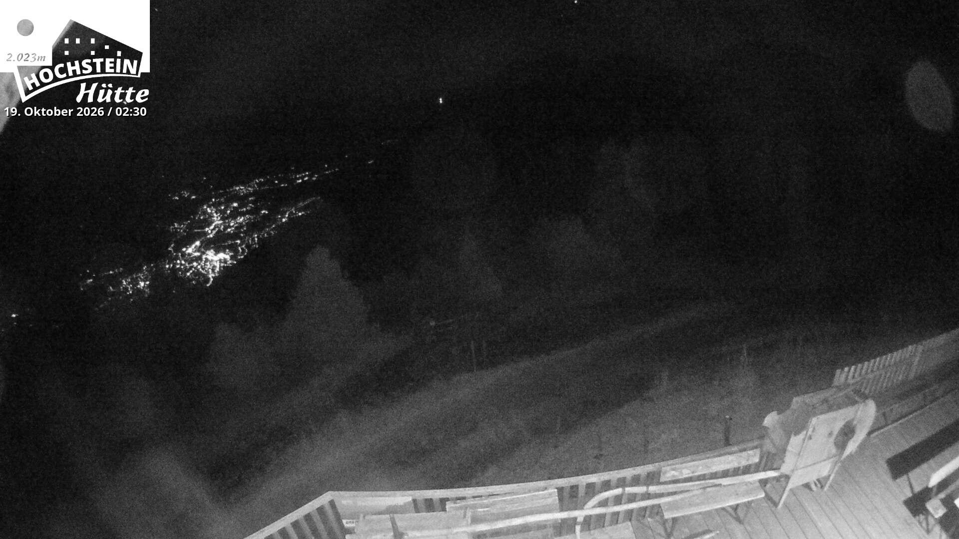 Archiv Foto Webcam Sicht von der Hochsteinhütte auf 2057 Meter