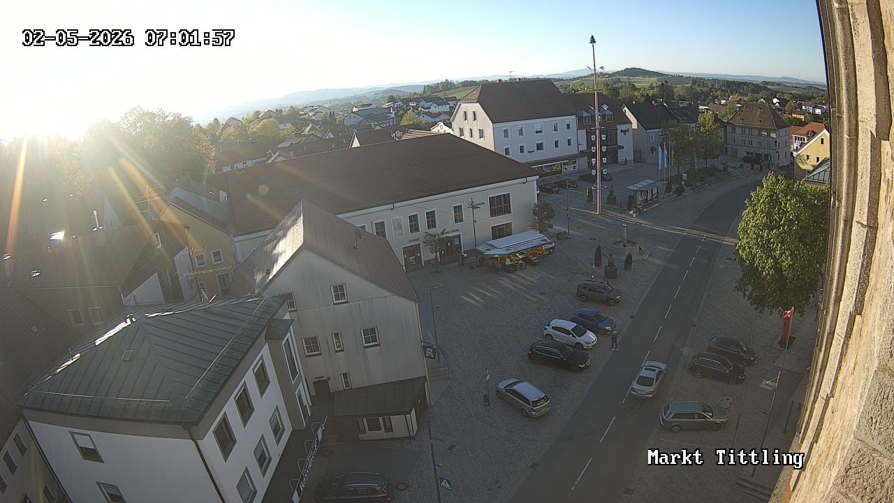 Archiv Foto Webcam Marktplatz in Tittling