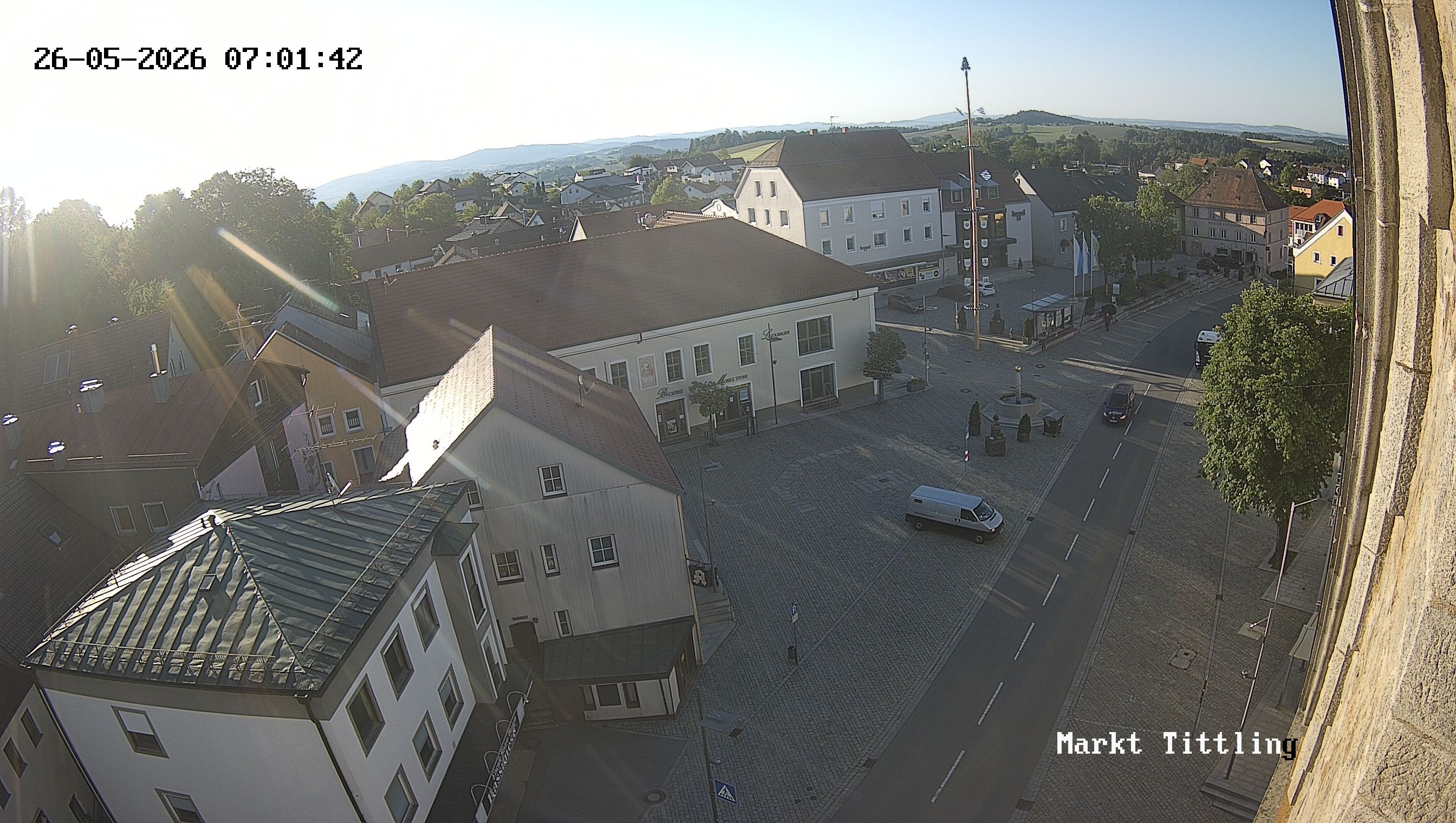 Archiv Foto Webcam Marktplatz in Tittling
