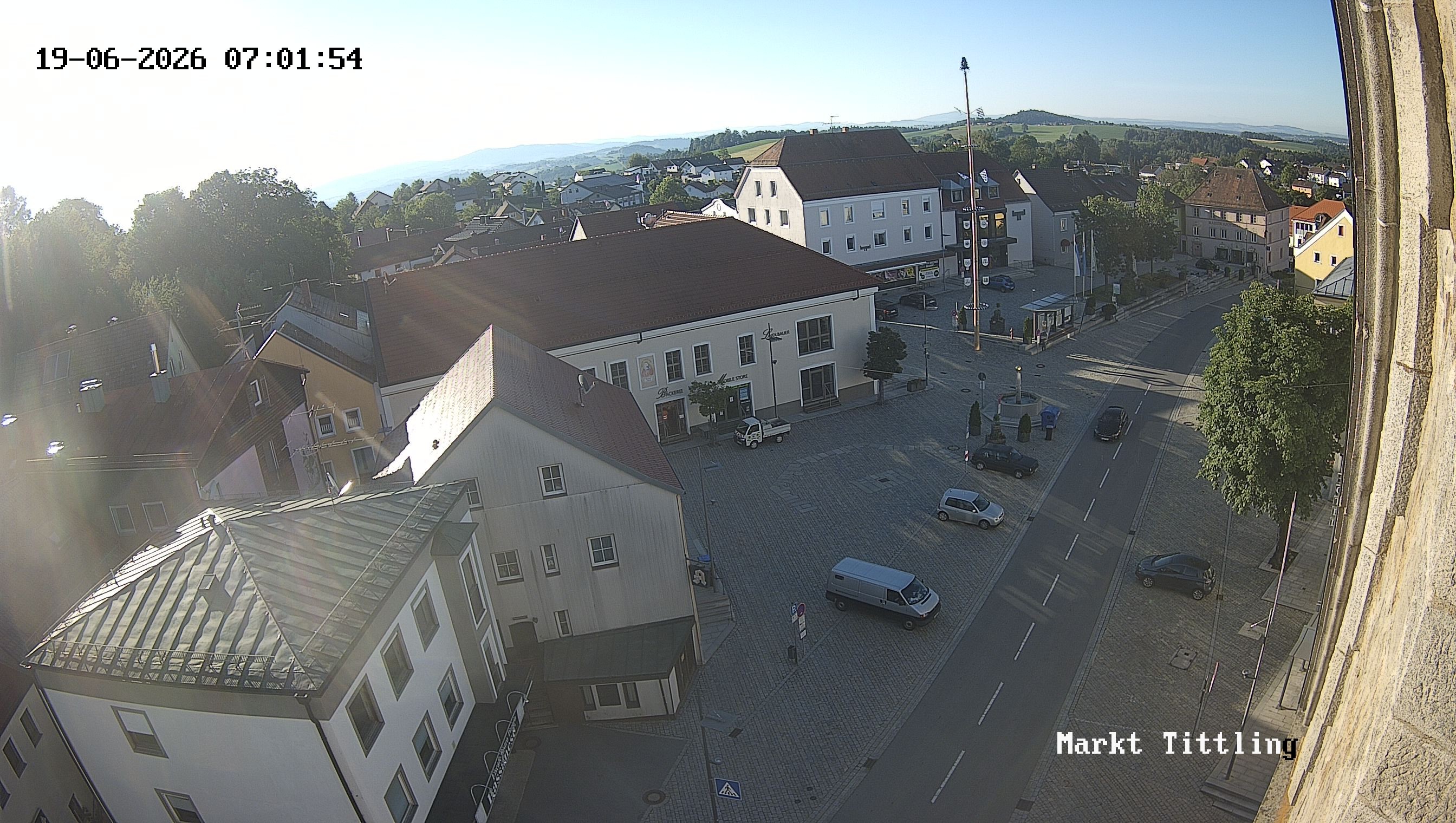 Archiv Foto Webcam Marktplatz in Tittling