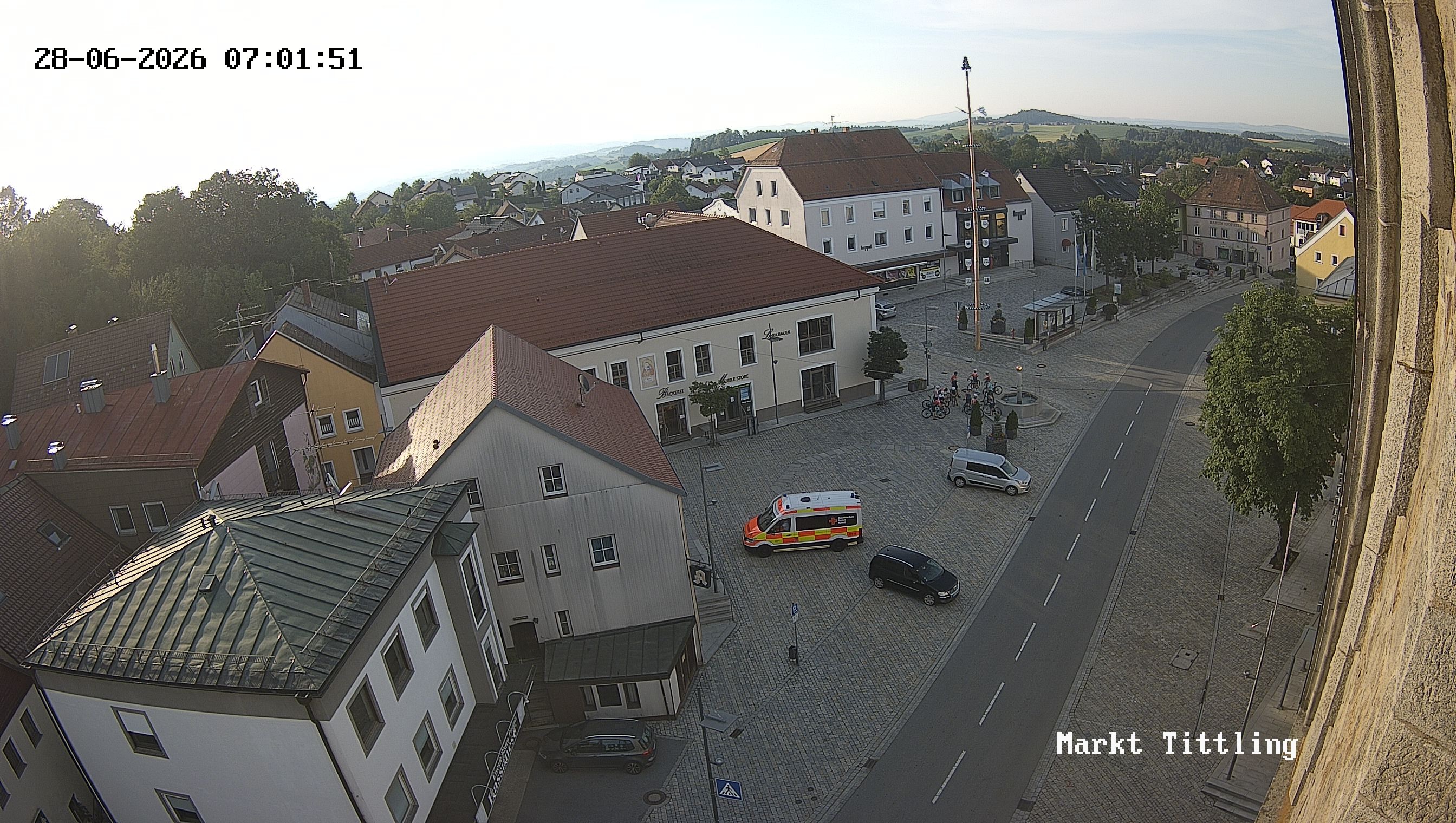 Archiv Foto Webcam Marktplatz in Tittling