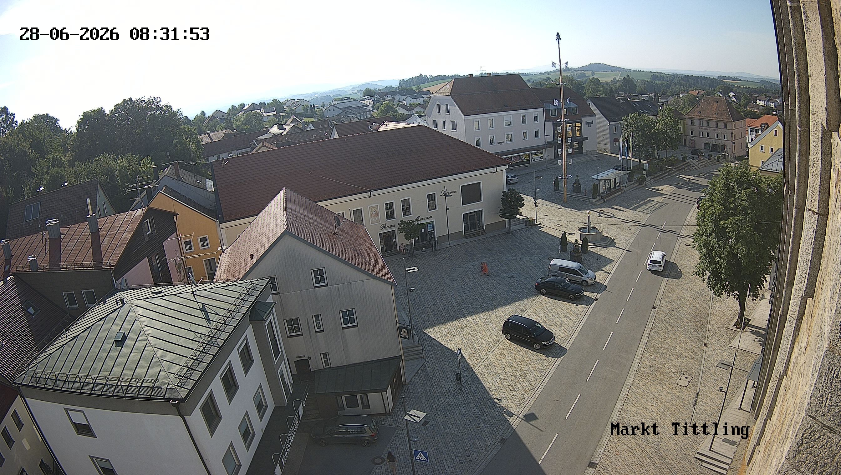 Archiv Foto Webcam Marktplatz in Tittling