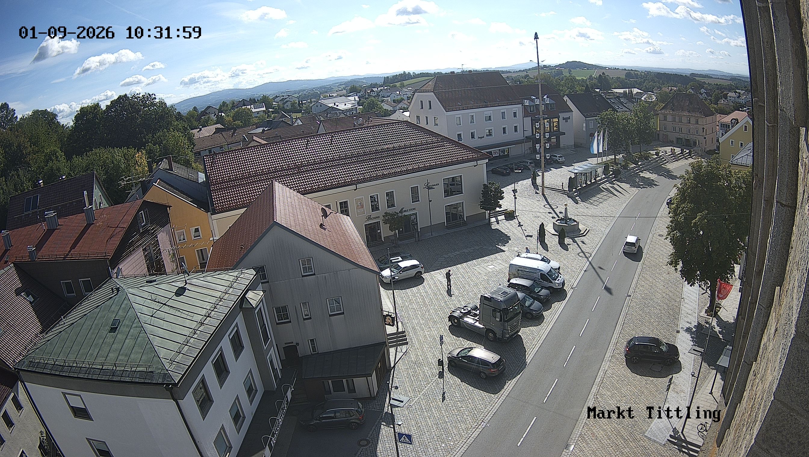 Archiv Foto Webcam Marktplatz in Tittling