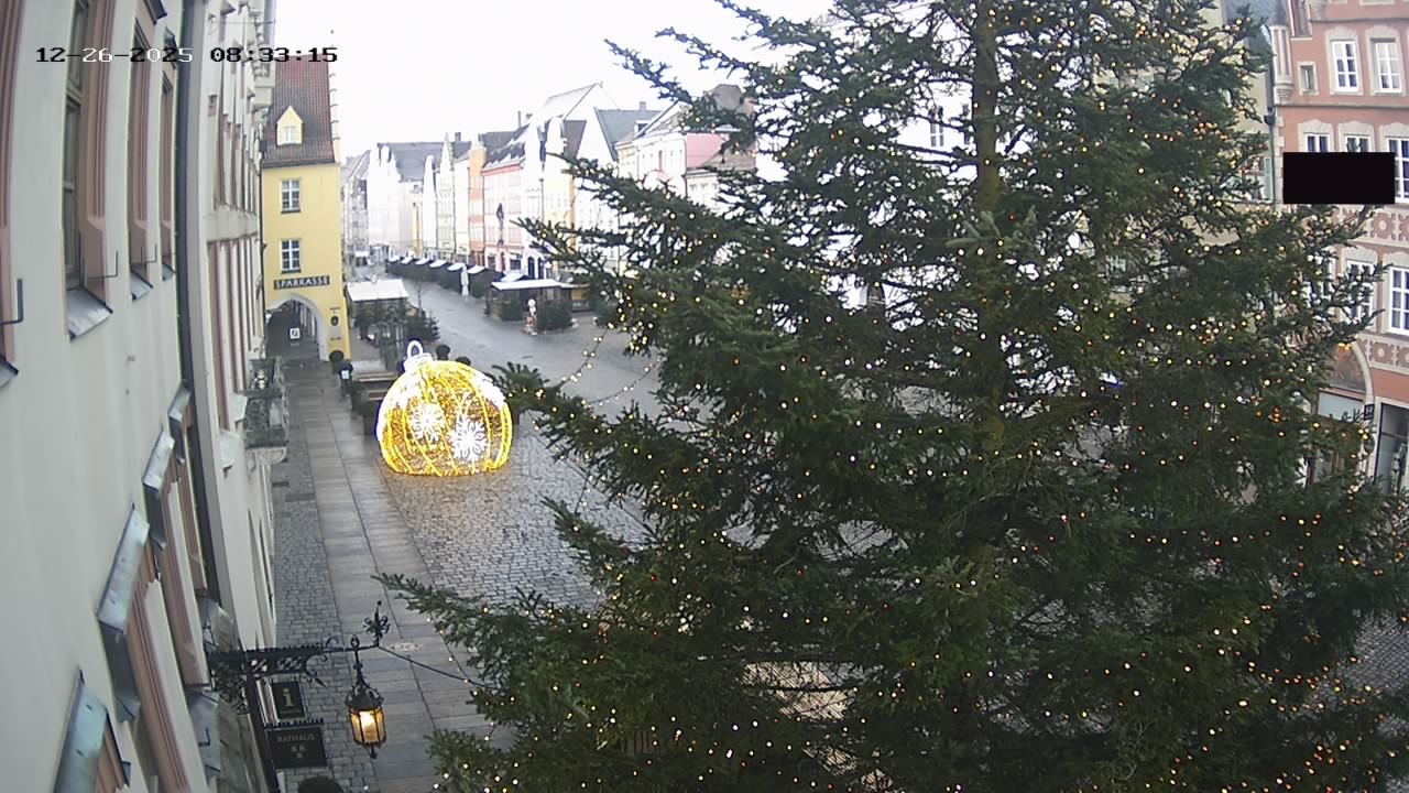 Archiv Foto Webcam Landshut: Blick vom Rathaus auf die Residenz