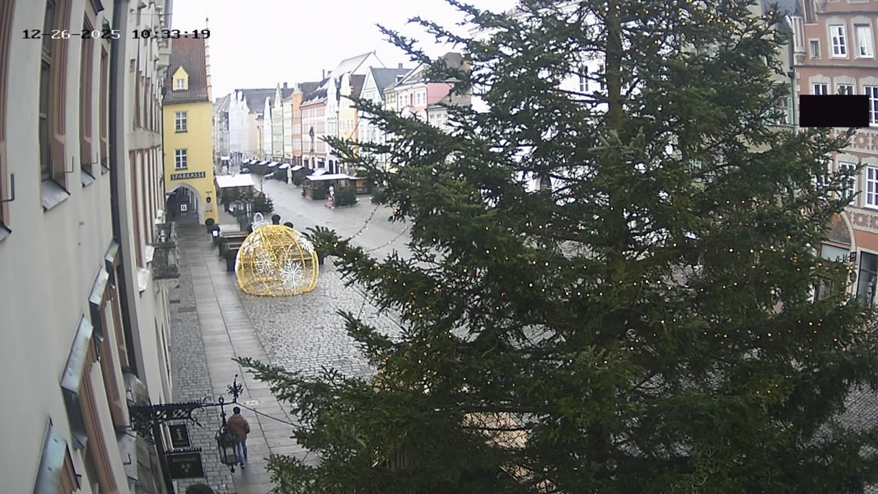Archiv Foto Webcam Landshut: Blick vom Rathaus auf die Residenz