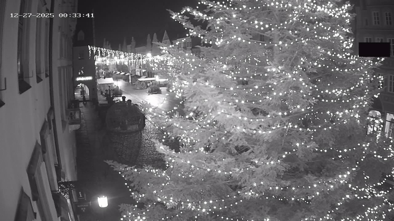 Archiv Foto Webcam Landshut: Blick vom Rathaus auf die Residenz