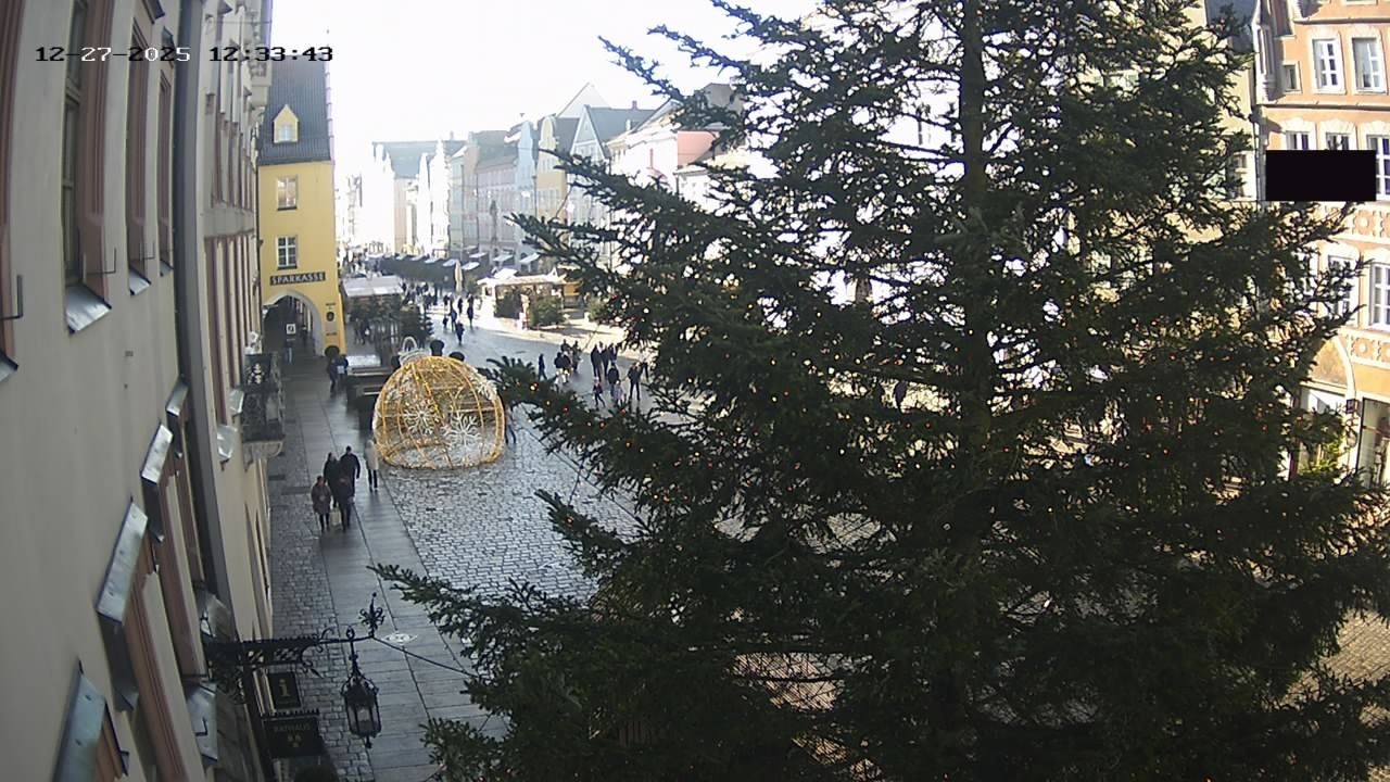 Archiv Foto Webcam Landshut: Blick vom Rathaus auf die Residenz