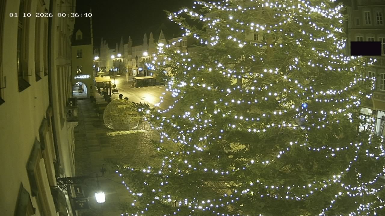 Archiv Foto Webcam Landshut: Blick vom Rathaus auf die Residenz