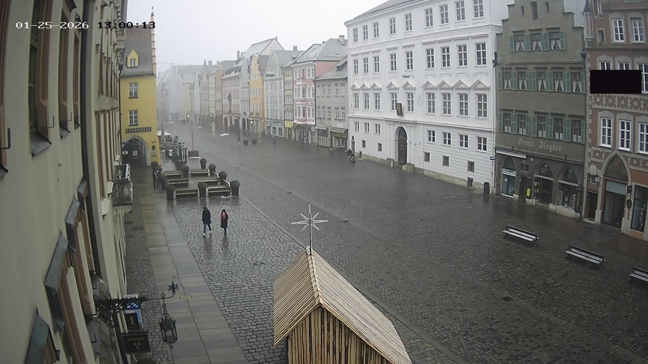 Archiv Foto Webcam Landshut: Blick vom Rathaus auf die Residenz