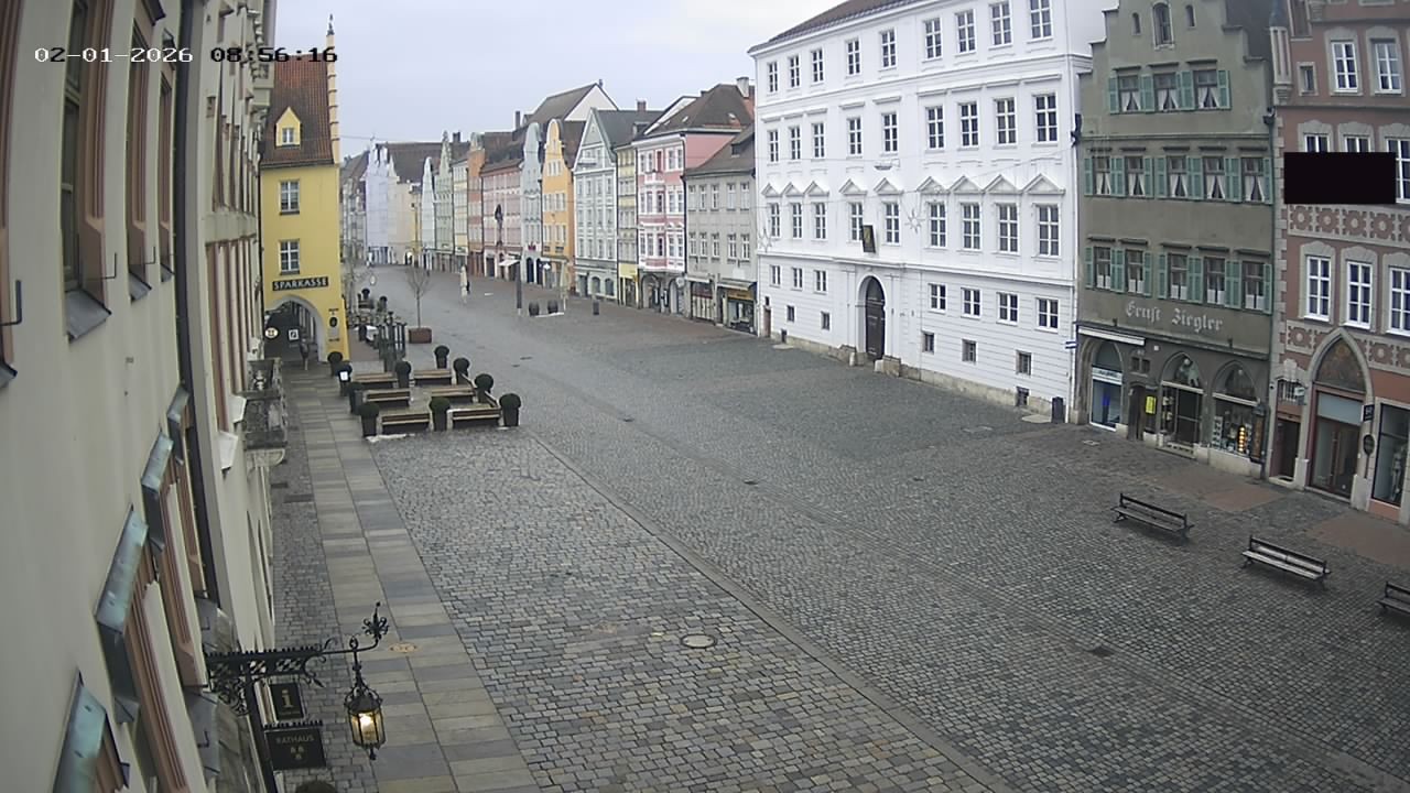 Archiv Foto Webcam Landshut: Blick vom Rathaus auf die Residenz