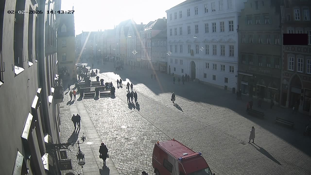 Archiv Foto Webcam Landshut: Blick vom Rathaus auf die Residenz
