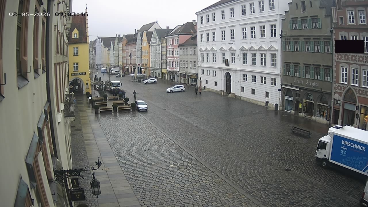 Archiv Foto Webcam Landshut: Blick vom Rathaus auf die Residenz