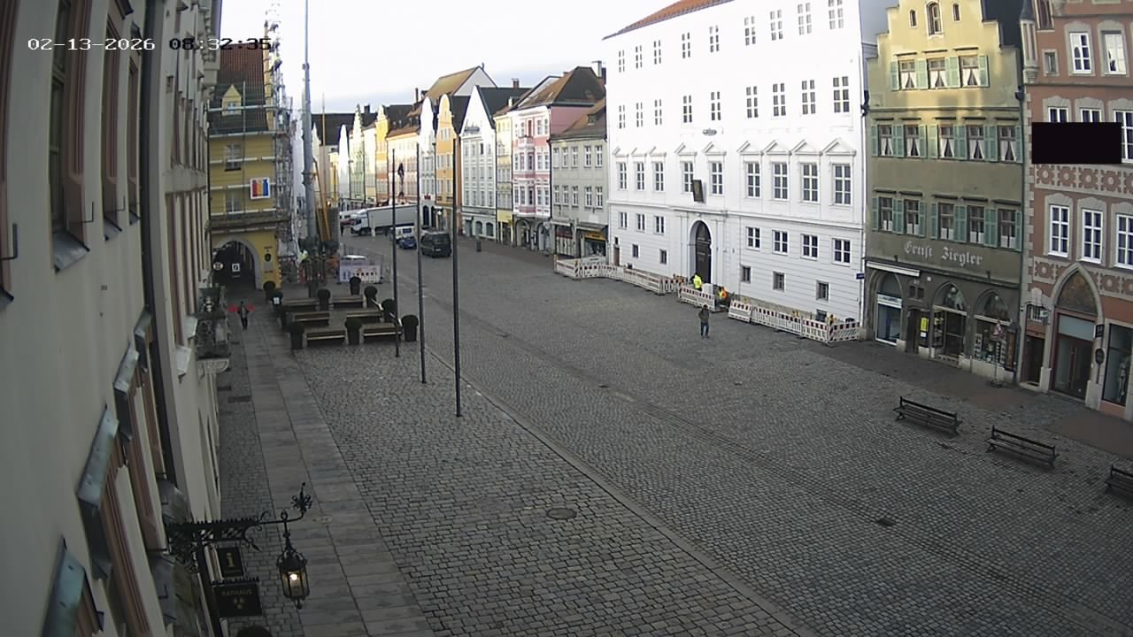 Archiv Foto Webcam Landshut: Blick vom Rathaus auf die Residenz