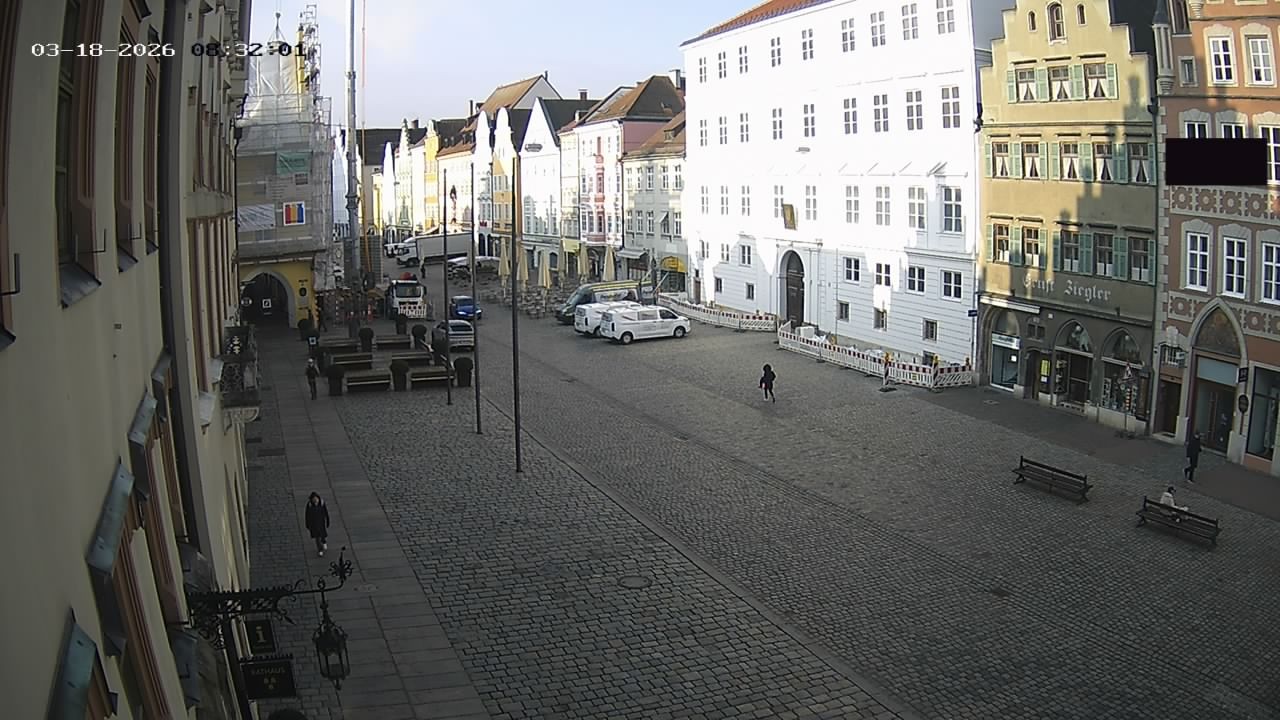 Archiv Foto Webcam Landshut: Blick vom Rathaus auf die Residenz