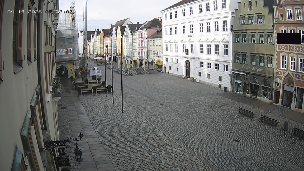 Archiv Foto Webcam Landshut: Blick vom Rathaus auf die Residenz