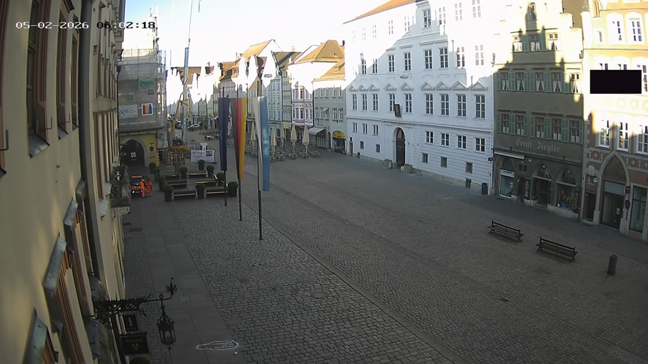 Archiv Foto Webcam Landshut: Blick vom Rathaus auf die Residenz