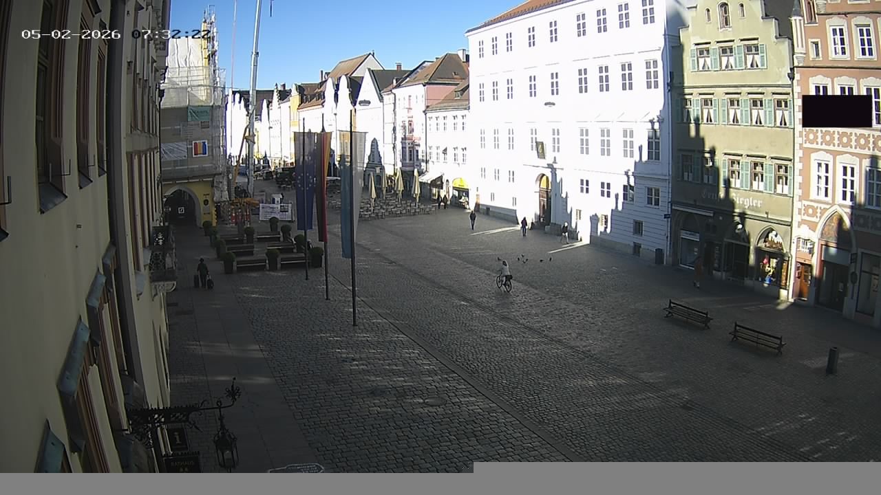 Archiv Foto Webcam Landshut: Blick vom Rathaus auf die Residenz