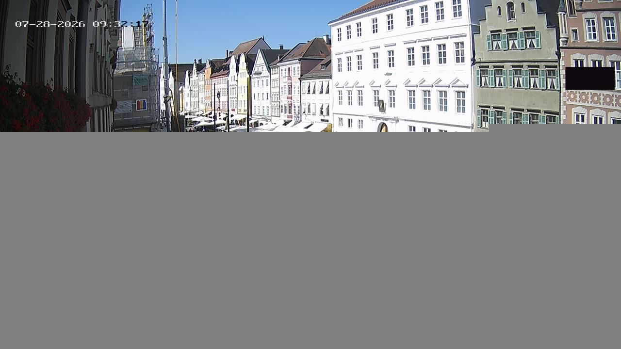 Archiv Foto Webcam Landshut: Blick vom Rathaus auf die Residenz