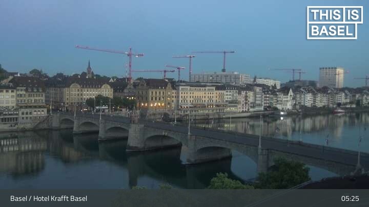 Archived image Webcam Basel - Hotel Krafft