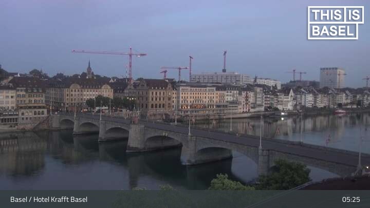 Archived image Webcam Basel - Hotel Krafft