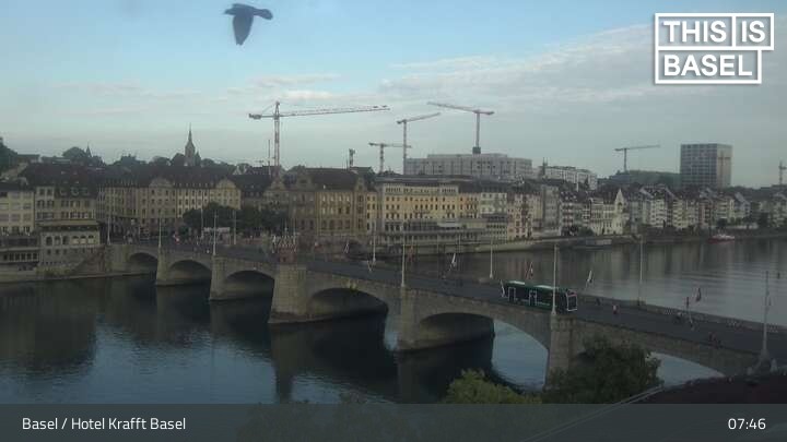 Archived image Webcam Basel - Hotel Krafft