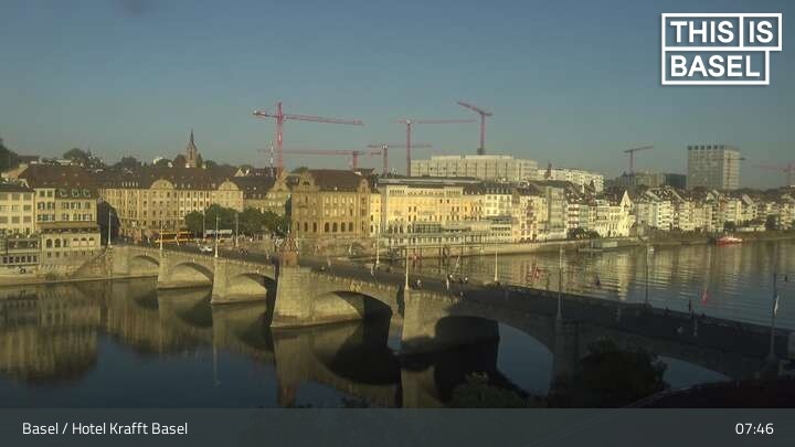 Archived image Webcam Basel - Hotel Krafft
