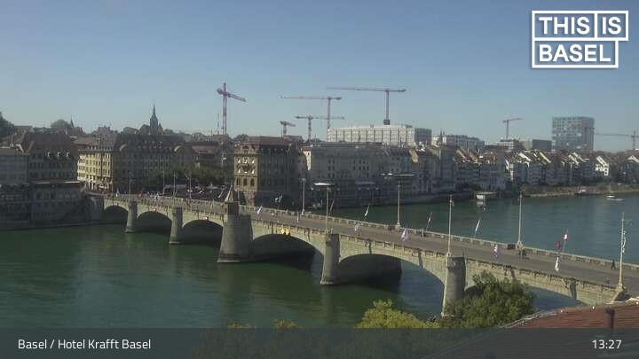 Archived image Webcam Basel - Hotel Krafft