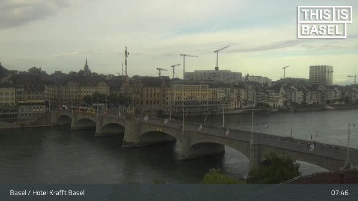 Archived image Webcam Basel - Hotel Krafft