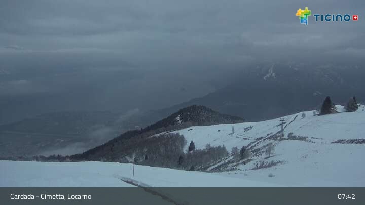 Archiv Foto Webcam Lago Maggiore: Cardada Bergstation
