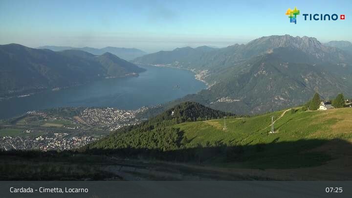 Archiv Foto Webcam Lago Maggiore: Cardada Bergstation