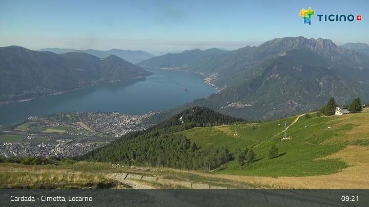 Archiv Foto Webcam Lago Maggiore: Cardada Bergstation