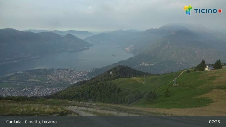 Archiv Foto Webcam Lago Maggiore: Cardada Bergstation