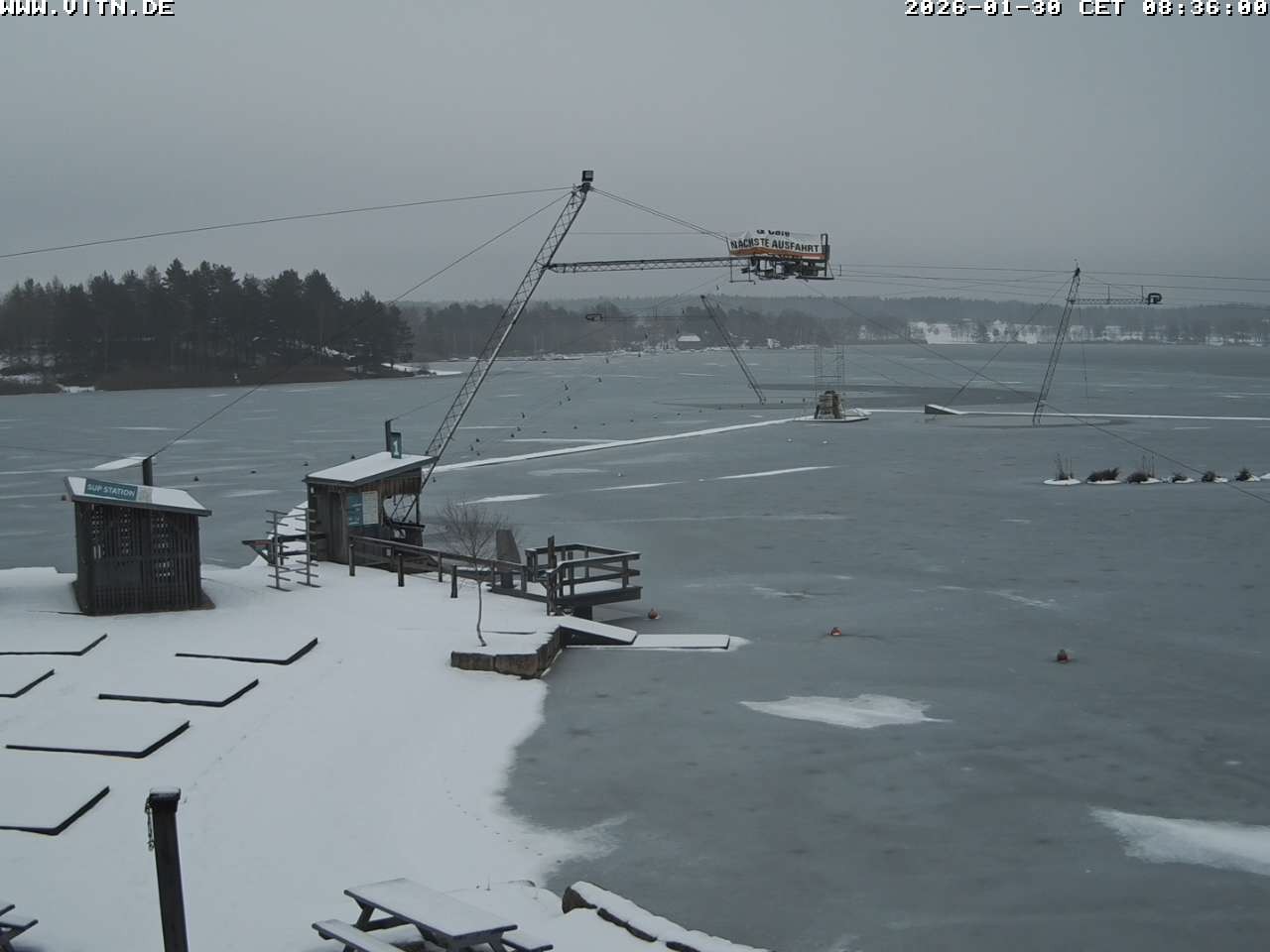 Archiv Foto Webcam Wakeboard- und Wasserskianlage am Steinberger See