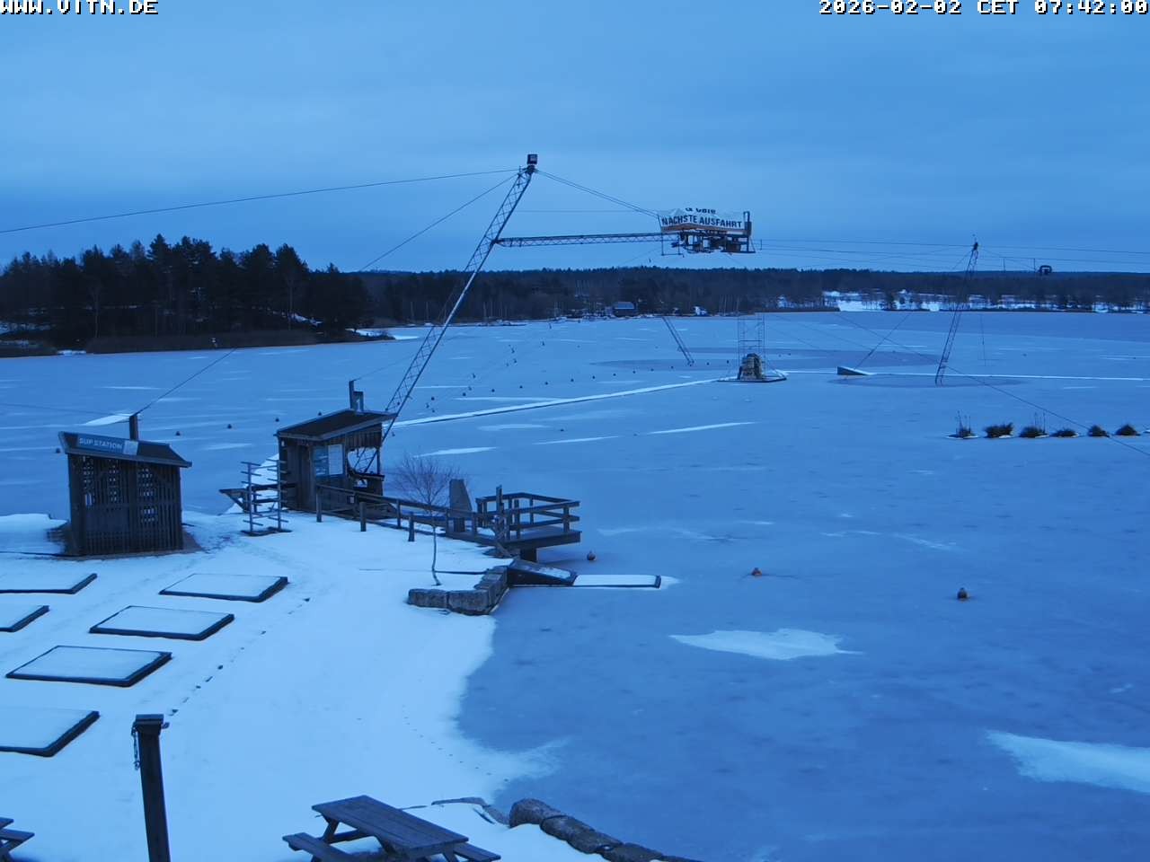 Archiv Foto Webcam Wakeboard- und Wasserskianlage am Steinberger See