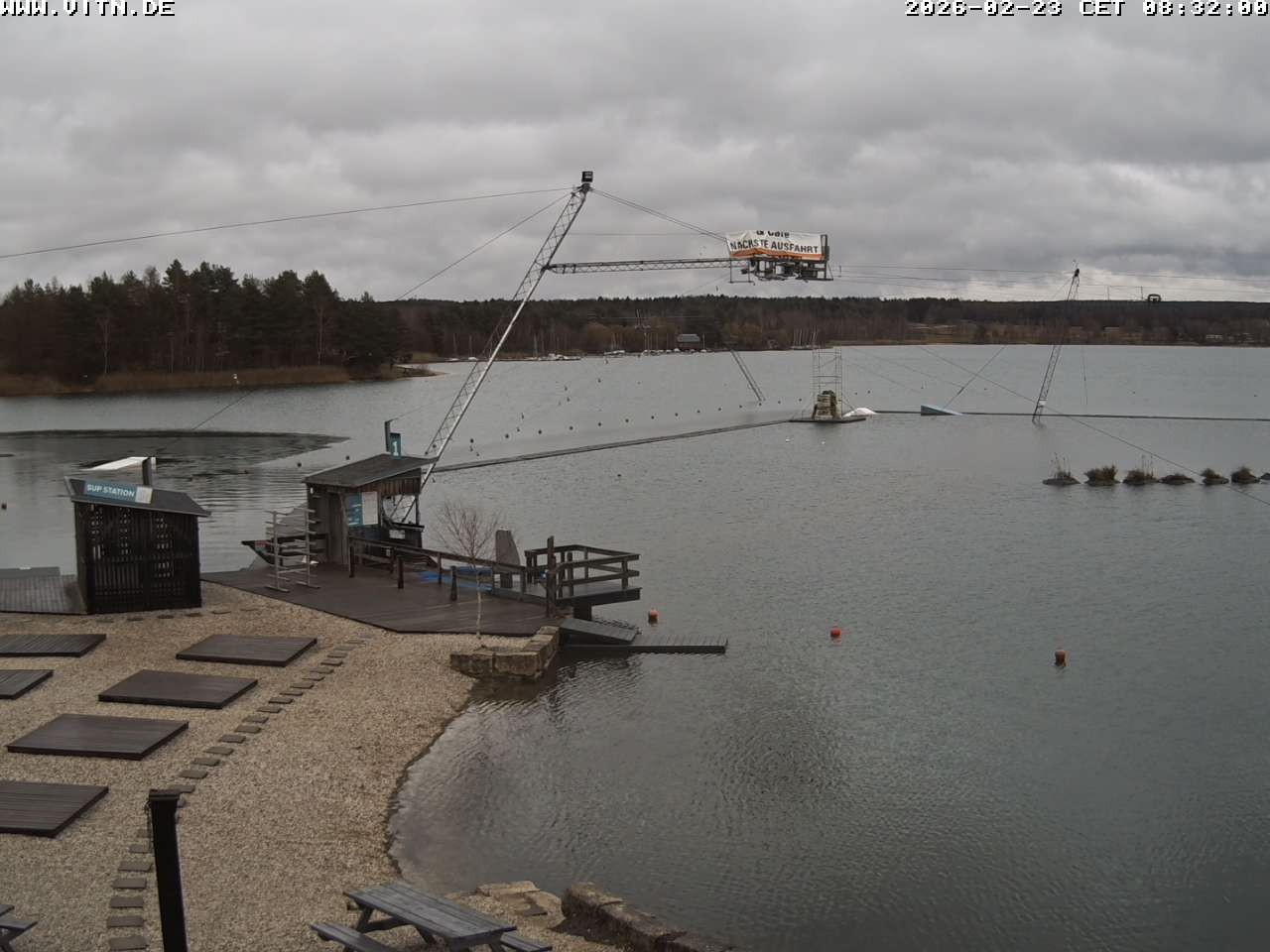 Archiv Foto Webcam Wakeboard- und Wasserskianlage am Steinberger See
