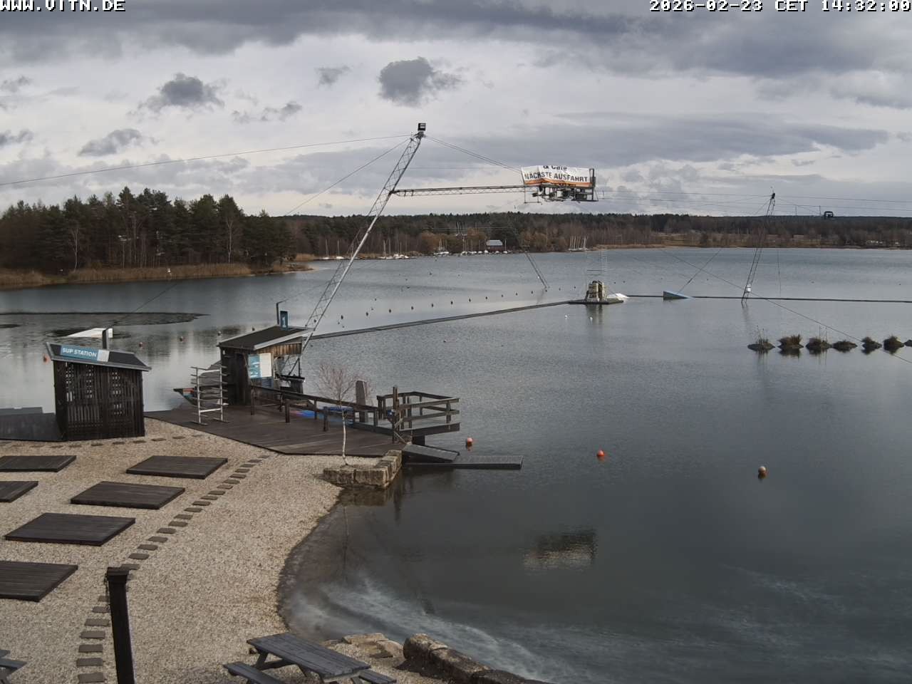 Archiv Foto Webcam Wakeboard- und Wasserskianlage am Steinberger See