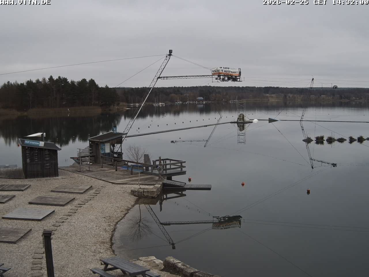 Archiv Foto Webcam Wakeboard- und Wasserskianlage am Steinberger See