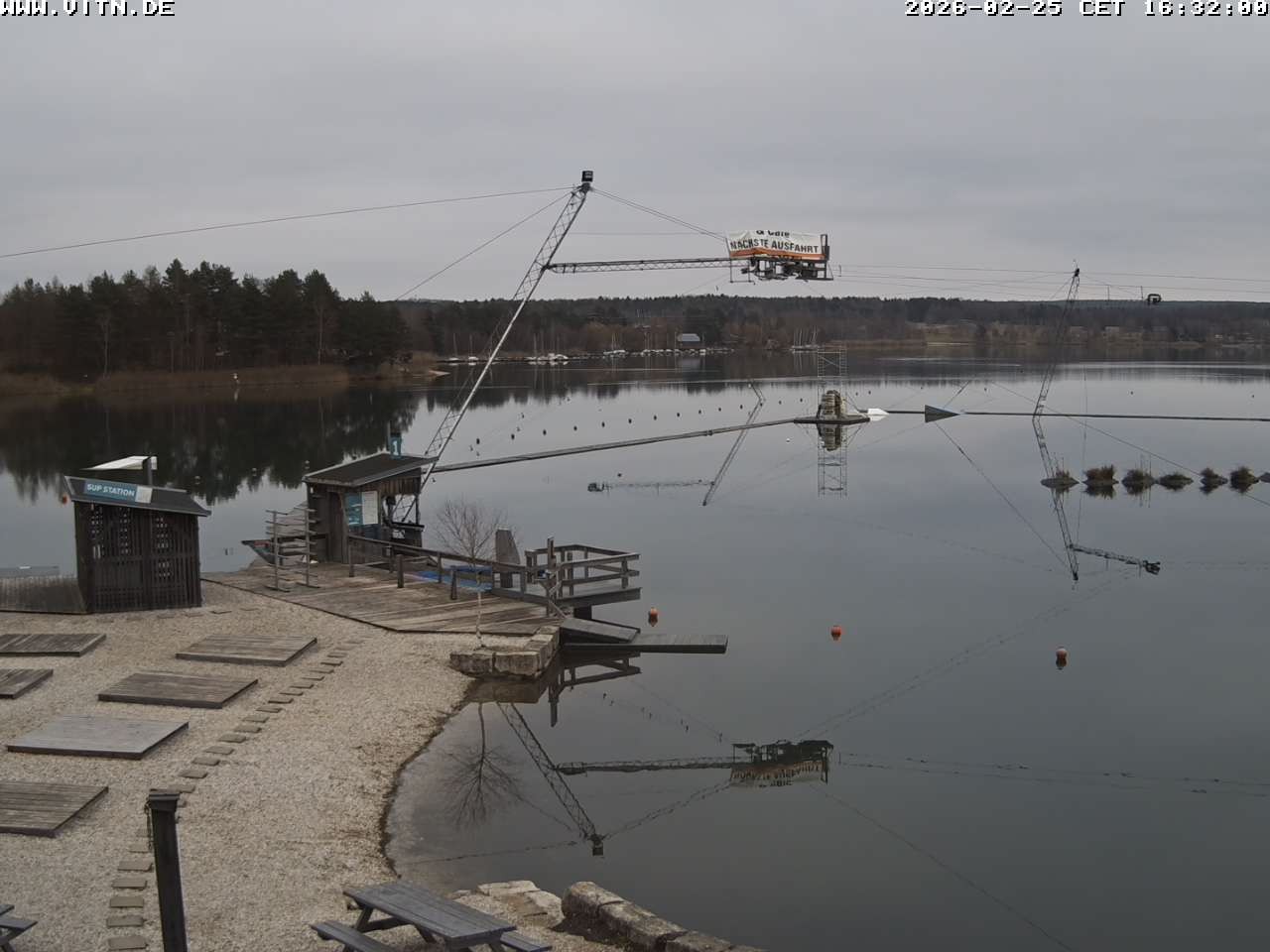 Archiv Foto Webcam Wakeboard- und Wasserskianlage am Steinberger See