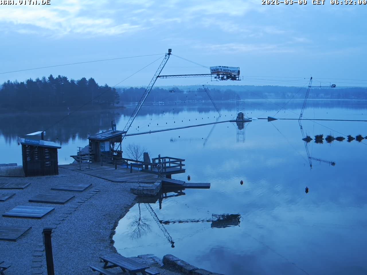 Archiv Foto Webcam Wakeboard- und Wasserskianlage am Steinberger See